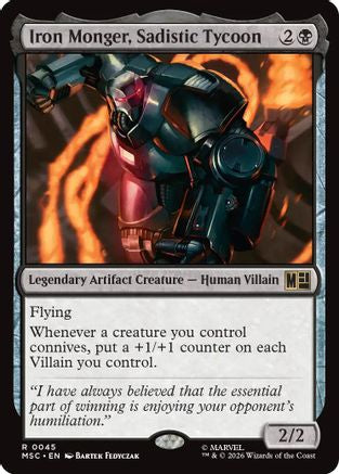Iron Monger, Sadistic Tycoon - Commander: Marvel Super Heroes