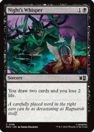 Night's Whisper (Surge Foil) - Commander: Marvel Super Heroes Foil