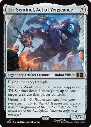Tri-Sentinel, Act of Vengeance (Surge Foil) - Commander: Marvel Super Heroes Foil