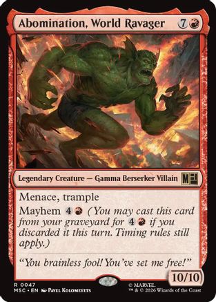 Abomination, World Ravager - Commander: Marvel Super Heroes