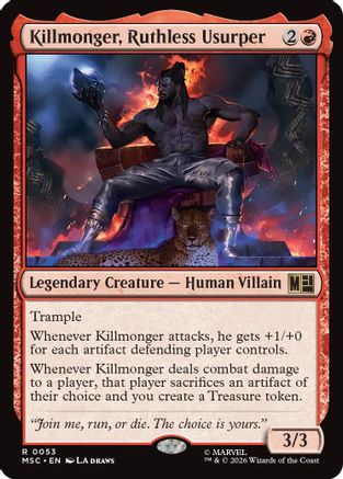 Killmonger, Ruthless Usurper (Surge Foil) - Commander: Marvel Super Heroes Foil