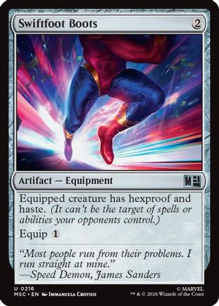 Swiftfoot Boots (Surge Foil) - Commander: Marvel Super Heroes Foil