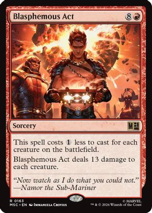 Blasphemous Act (Surge Foil) - Commander: Marvel Super Heroes Foil