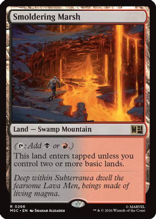Smoldering Marsh (Surge Foil) - Commander: Marvel Super Heroes Foil