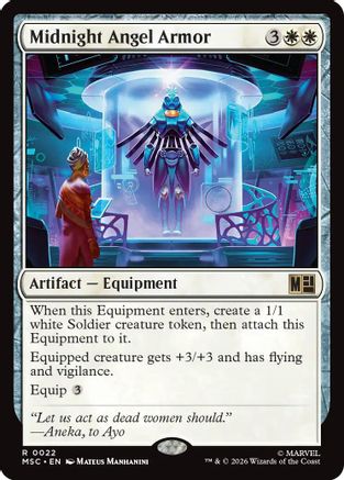 Midnight Angel Armor (Surge Foil) - Commander: Marvel Super Heroes Foil