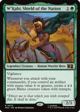 W'Kabi, Shield of the Nation (Surge Foil) - Commander: Marvel Super Heroes Foil