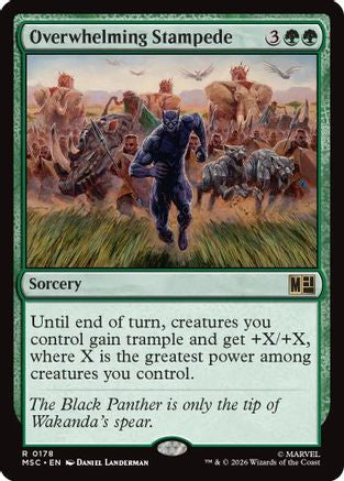 Overwhelming Stampede (Surge Foil) - Commander: Marvel Super Heroes Foil