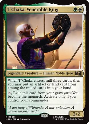 T'Chaka, Venerable King (Surge Foil) - Commander: Marvel Super Heroes Foil