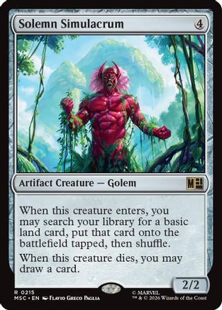 Solemn Simulacrum (Surge Foil) - Commander: Marvel Super Heroes Foil