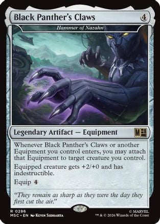 Black Panther's Claws - Hammer of Nazahn (Surge Foil) - Commander: Marvel Super Heroes Foil