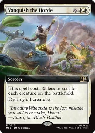 Vanquish the Horde (Extended Art) - Commander: Marvel Super Heroes Foil