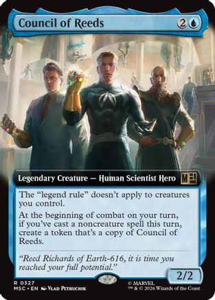 Council of Reeds (Extended Art) - Commander: Marvel Super Heroes Foil
