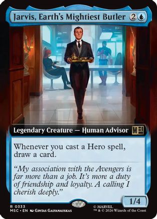 Jarvis, Earth's Mightiest Butler (Extended Art) - Commander: Marvel Super Heroes Foil