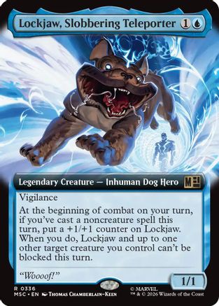 Lockjaw, Slobbering Teleporter (Extended Art) - Commander: Marvel Super Heroes Foil