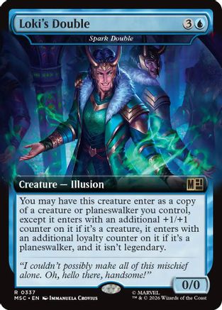 Loki's Double - Spark Double (Extended Art) - Commander: Marvel Super Heroes Foil