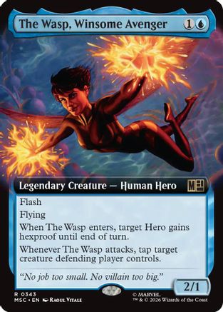 The Wasp, Winsome Avenger (Extended Art) - Commander: Marvel Super Heroes Foil