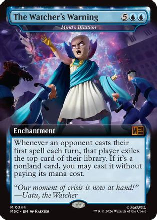 The Watcher's Warning - Mind's Dilation (Extended Art) - Commander: Marvel Super Heroes Foil