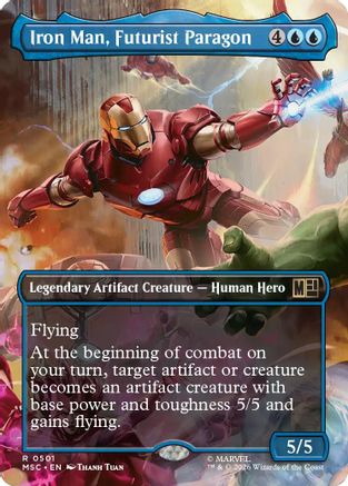 Iron Man, Futurist Paragon (Borderless) - Commander: Marvel Super Heroes