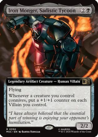 Iron Monger, Sadistic Tycoon (Extended Art) - Commander: Marvel Super Heroes Foil