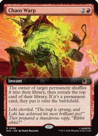 Chaos Warp (Extended Art) - Commander: Marvel Super Heroes Foil