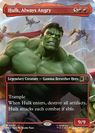 Hulk, Always Angry (Borderless) - Commander: Marvel Super Heroes