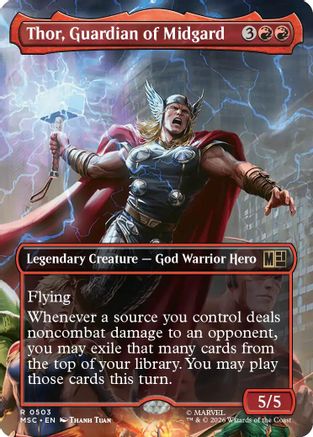 Thor, Guardian of Midgard (Borderless) - Commander: Marvel Super Heroes