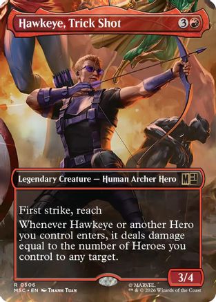 Hawkeye, Trick Shot (Borderless) - Commander: Marvel Super Heroes