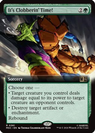 It's Clobberin' Time! (Extended Art) - Commander: Marvel Super Heroes Foil