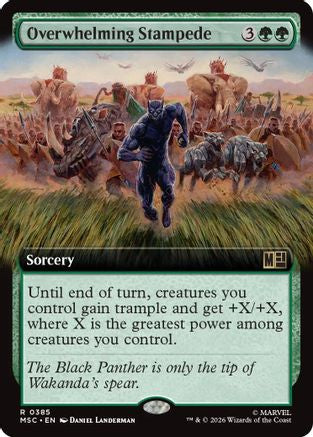 Overwhelming Stampede (Extended Art) - Commander: Marvel Super Heroes Foil