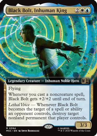 Black Bolt, Inhuman King (Extended Art) - Commander: Marvel Super Heroes