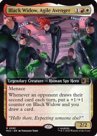 Black Widow, Agile Avenger (Extended Art) - Commander: Marvel Super Heroes Foil