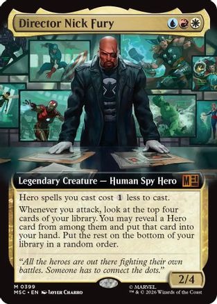 Director Nick Fury (Extended Art) - Commander: Marvel Super Heroes
