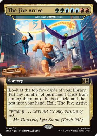 The Five Arrive - Genesis Ultimatum (Extended Art) - Commander: Marvel Super Heroes Foil