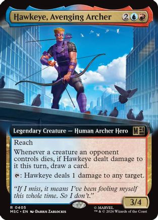 Hawkeye, Avenging Archer (Extended Art) - Commander: Marvel Super Heroes Foil