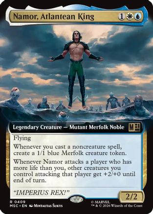 Namor, Atlantean King (Extended Art) - Commander: Marvel Super Heroes