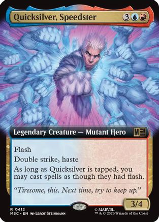 Quicksilver, Speedster (Extended Art) - Commander: Marvel Super Heroes