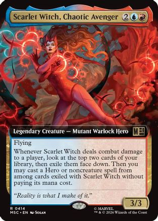 Scarlet Witch, Chaotic Avenger (Extended Art) - Commander: Marvel Super Heroes Foil