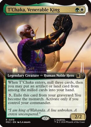 T'Chaka, Venerable King (Extended Art) - Commander: Marvel Super Heroes