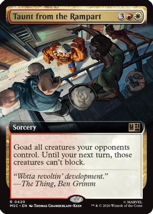 Taunt from the Rampart (Extended Art) - Commander: Marvel Super Heroes Foil