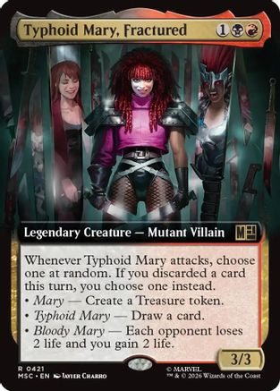 Typhoid Mary, Fractured (Extended Art) - Commander: Marvel Super Heroes Foil