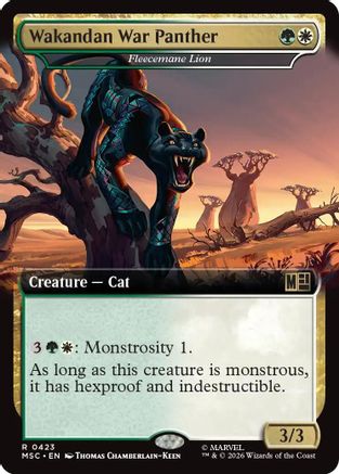 Wakandan War Panther - Fleecemane Lion (Extended Art) - Commander: Marvel Super Heroes Foil