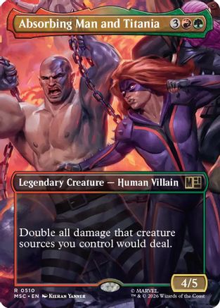 Absorbing Man and Titania (Borderless) - Commander: Marvel Super Heroes Foil