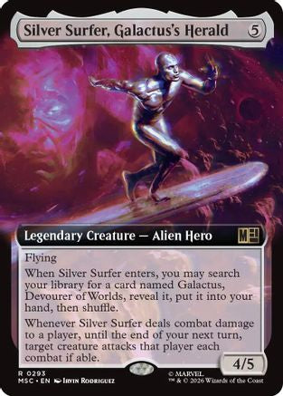 Silver Surfer, Galactus's Herald (Extended Art) - Commander: Marvel Super Heroes