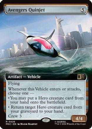 Avengers Quinjet (Extended Art) - Commander: Marvel Super Heroes