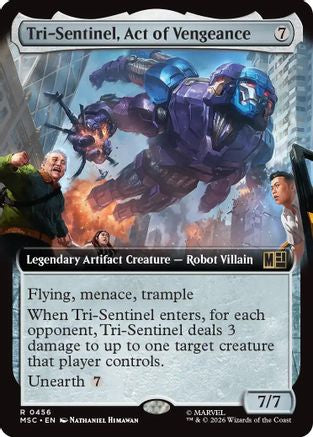 Tri-Sentinel, Act of Vengeance (Extended Art) - Commander: Marvel Super Heroes Foil