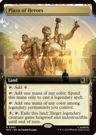Plaza of Heroes (Extended Art) - Commander: Marvel Super Heroes Foil