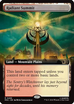 Radiant Summit (Extended Art) - Commander: Marvel Super Heroes Foil