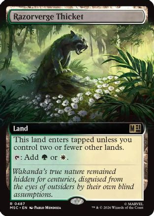 Razorverge Thicket (Extended Art) - Commander: Marvel Super Heroes