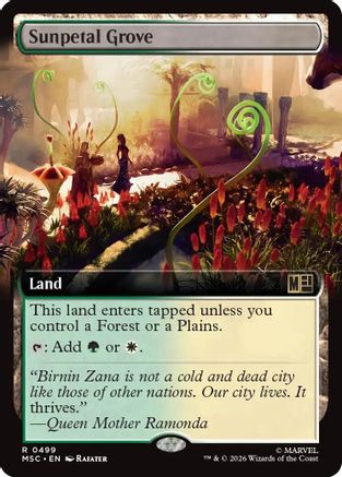 Sunpetal Grove (Extended Art) - Commander: Marvel Super Heroes
