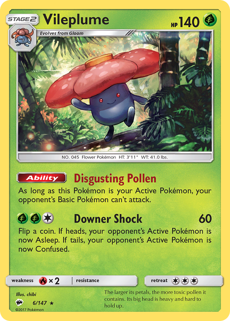 Vileplume 6 147 Burning Shadows Holofoil